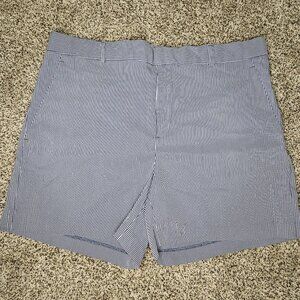 Banana Republic Chino Seersucker Shorts Size 14 5" inseam NWT